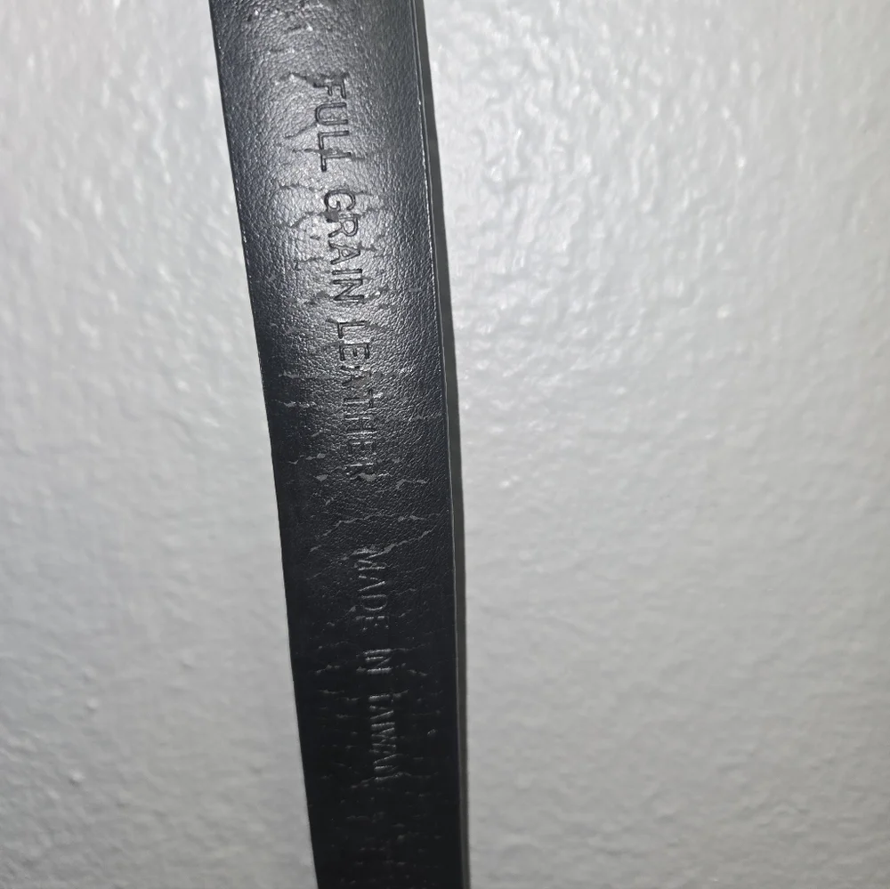 Vintage Calvin Klein Full Grain Black Leather Belt Size Medium